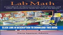 New Book Lab Math: A Handbook of Measurements, Calculations, and Other Quantitative Skills for Use