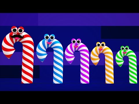 Candy Cane Finger Family | Nursery Rhymes Songs For Children And Kids