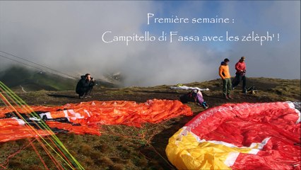 DOLOMITES 2016 vol parapente Campitello grimpe Cortina