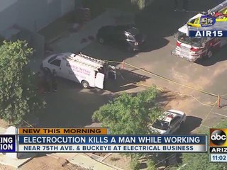 Firefighters investigating electrocution in west Phoenix Monday