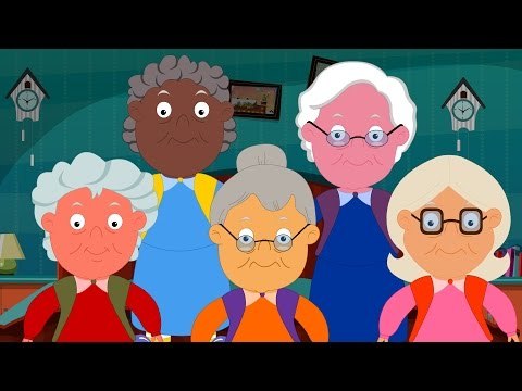 Five Old Grannies | Nursery Rhyme For Kids and Children's | Songs For Babies