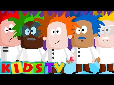 Five Mad Scientists | Nursery rhymes with actions for children | Kids TV