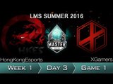 《LOL》2016 LMS 夏季賽 粵語 W1D3 HKE vs XG Game 1