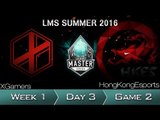 《LOL》2016 LMS 夏季賽 粵語 W1D3 HKE vs XG Game 2