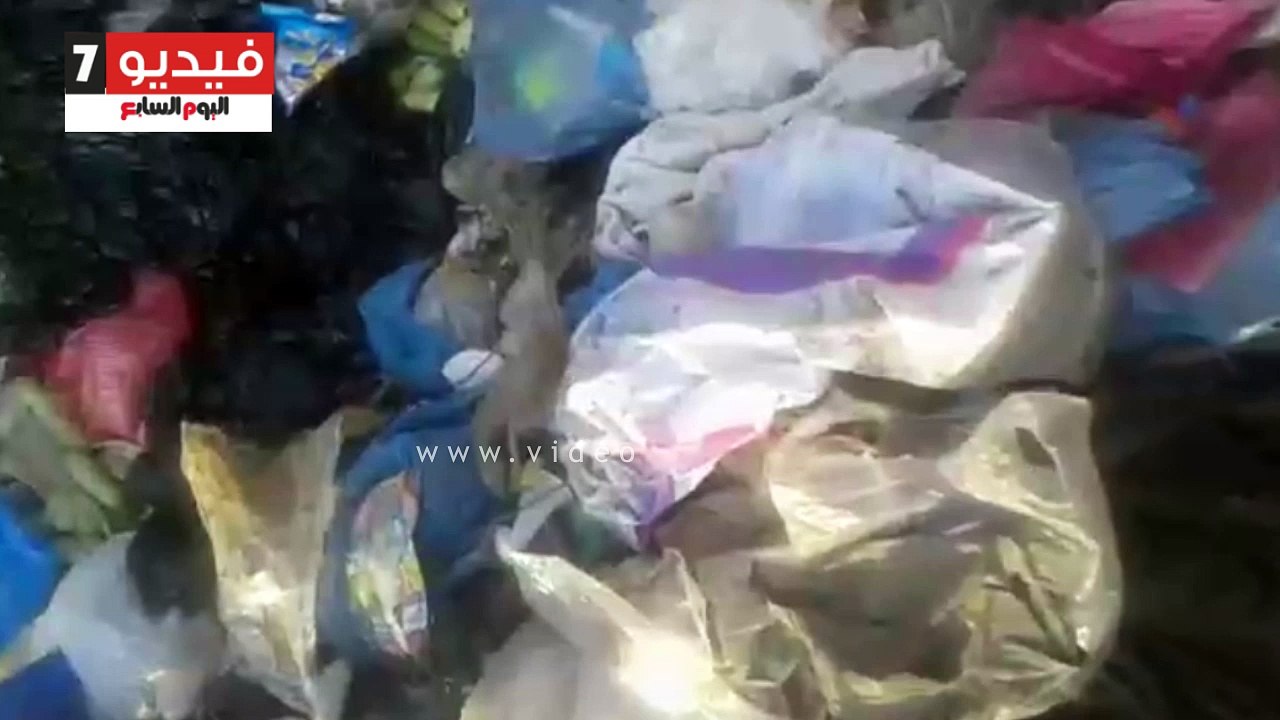 مستشفى فى بلبيس تتخلص من النفايات الطبية بجوار سور مدرسة ابتدائية