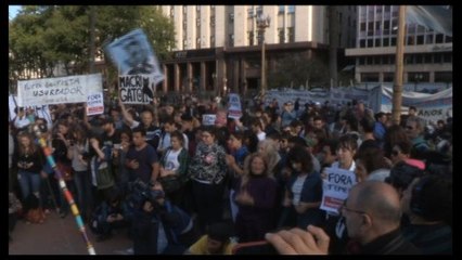 Protestas en Argentina contra Temer durante su visita a Macri