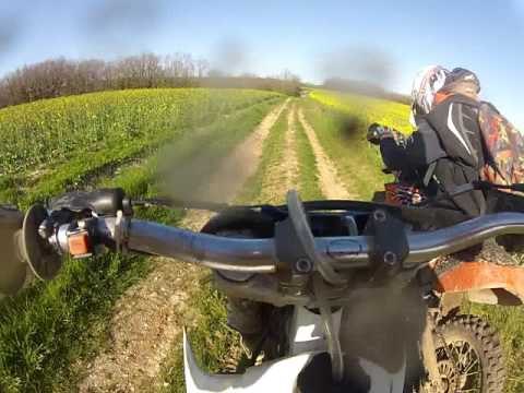 Yamaha 125 yz, Ktm 125 exc enduro GoPro