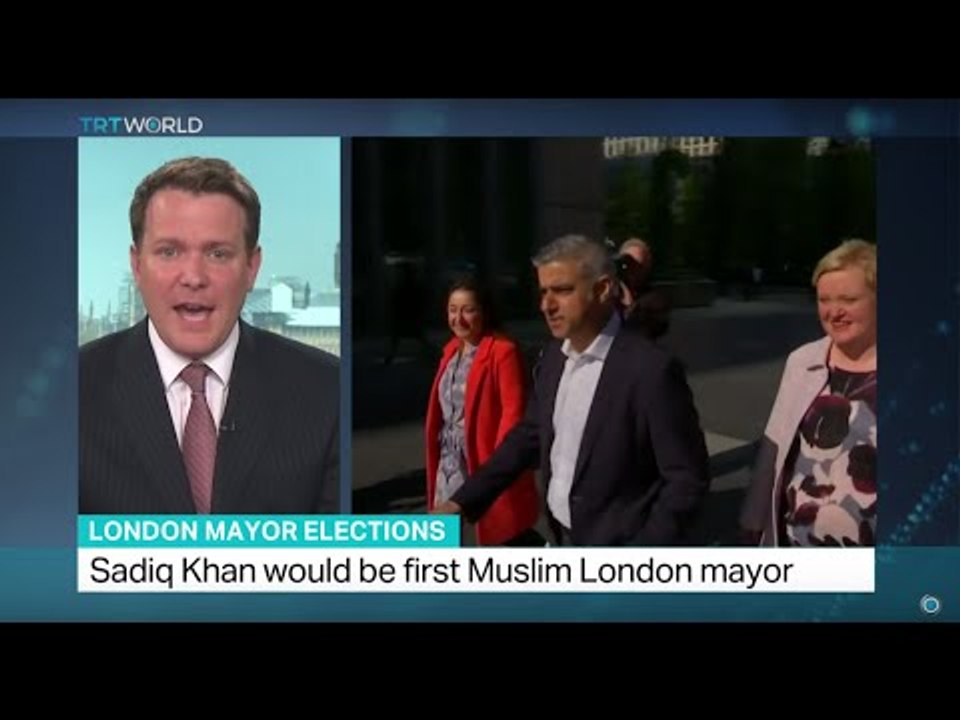 Labor candidate Sadiq Khan leads in the polls in London, Dominic Valitis reports