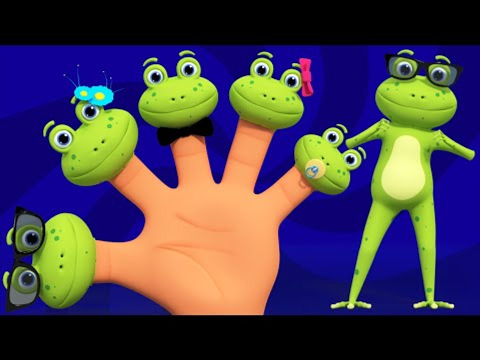 Finger Family Frogs | 3D Nursery Rhymes For Kid...