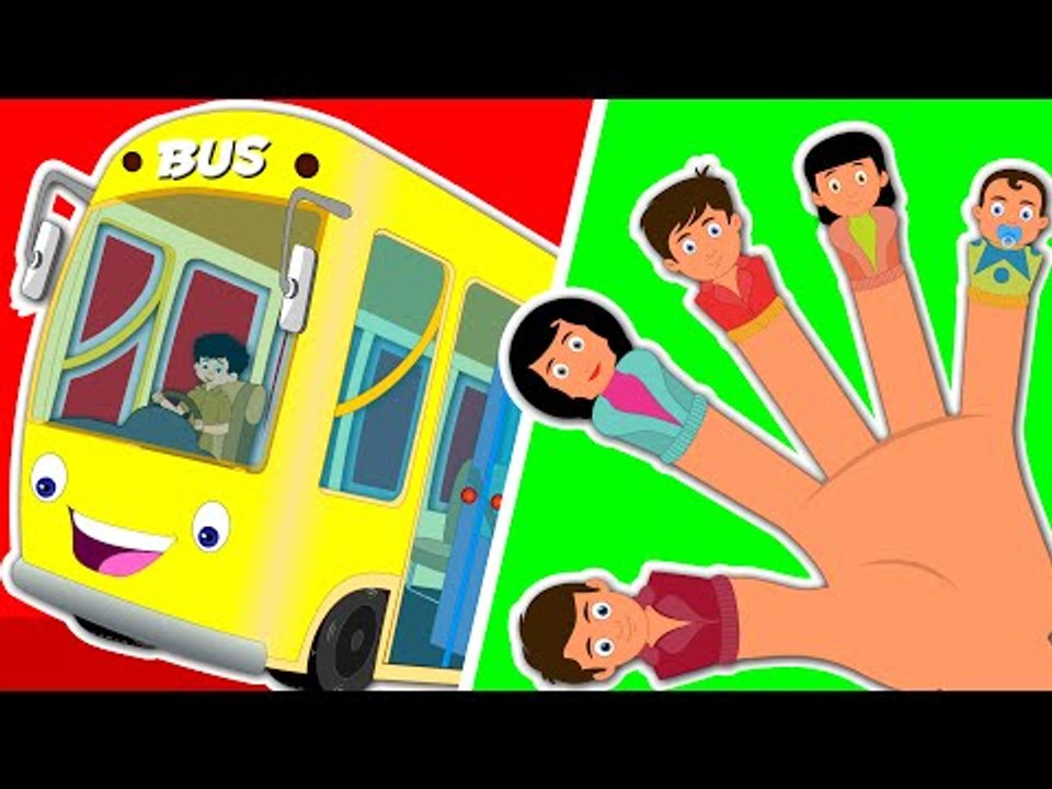 Wheels On The Bus | Finger family | Kids Rhymes