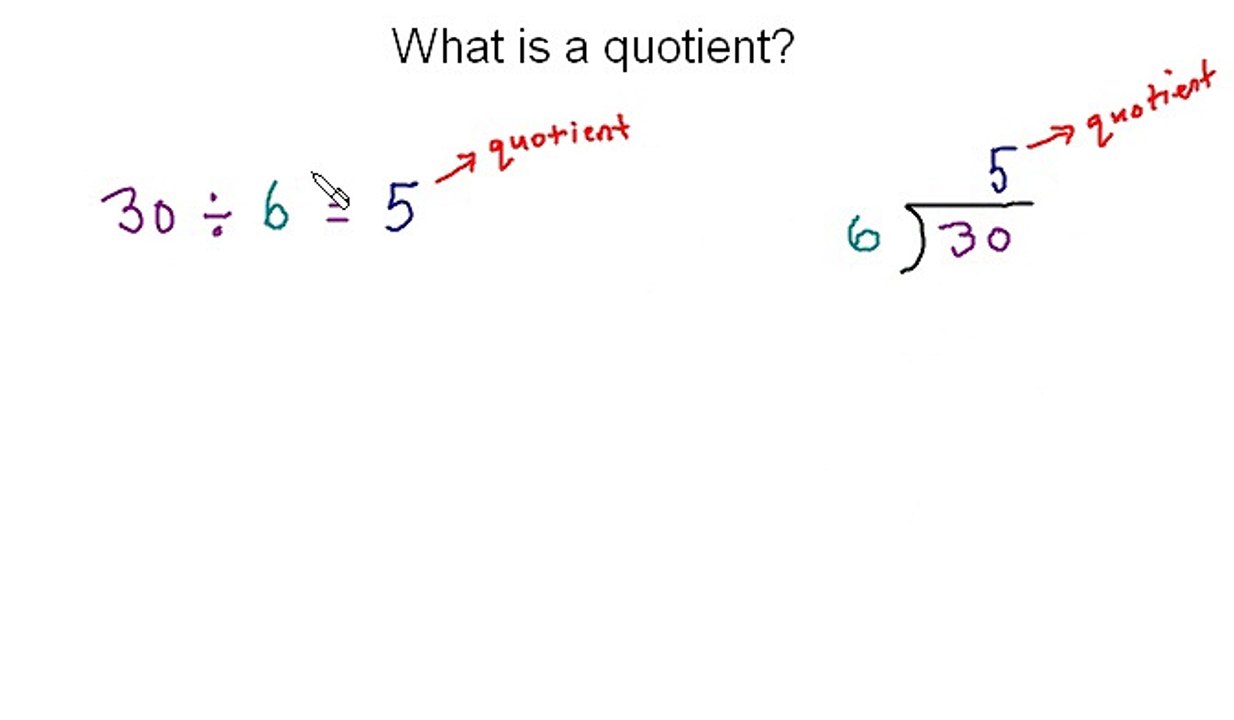 Easy math tricks Ho to Recognize Quotient in a Division Problem