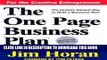 [PDF] The One Page Business Plan for the Creative Entrepreneur Full Colection