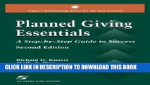 New Book Planned Giving Essentials: A Step by Step Guide to Success (2nd Edition) (Aspen s Fund