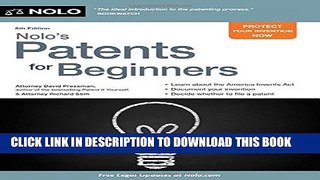 [PDF] Nolo s Patents for Beginners: Quick   Legal Popular Online