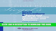 [PDF] Siegel s Civil Procedure: Essay and Multiple-Choice Questions   Answers, 5th Edition Full