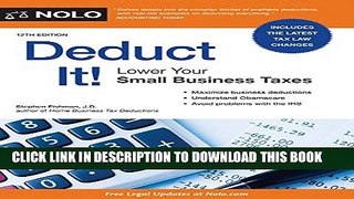 New Book Deduct It!: Lower Your Small Business Taxes