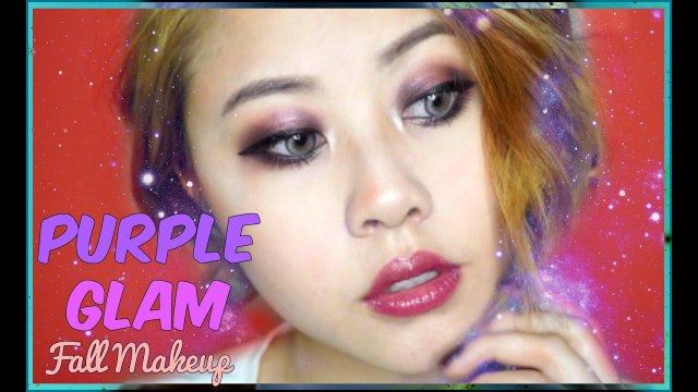 Purple Glam Fall Makeup Look