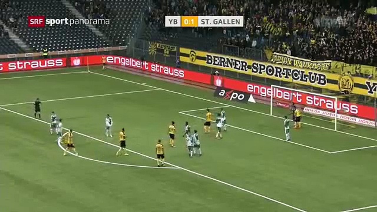 Young Boys 1:1 St.Gallen (Swiss Super League 10. Runde 2016/2017  2 .Oktober 2016)