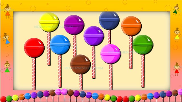 Learn colors for kids with colorful lollipops │ lollipop colors for children │ kids rhyme school