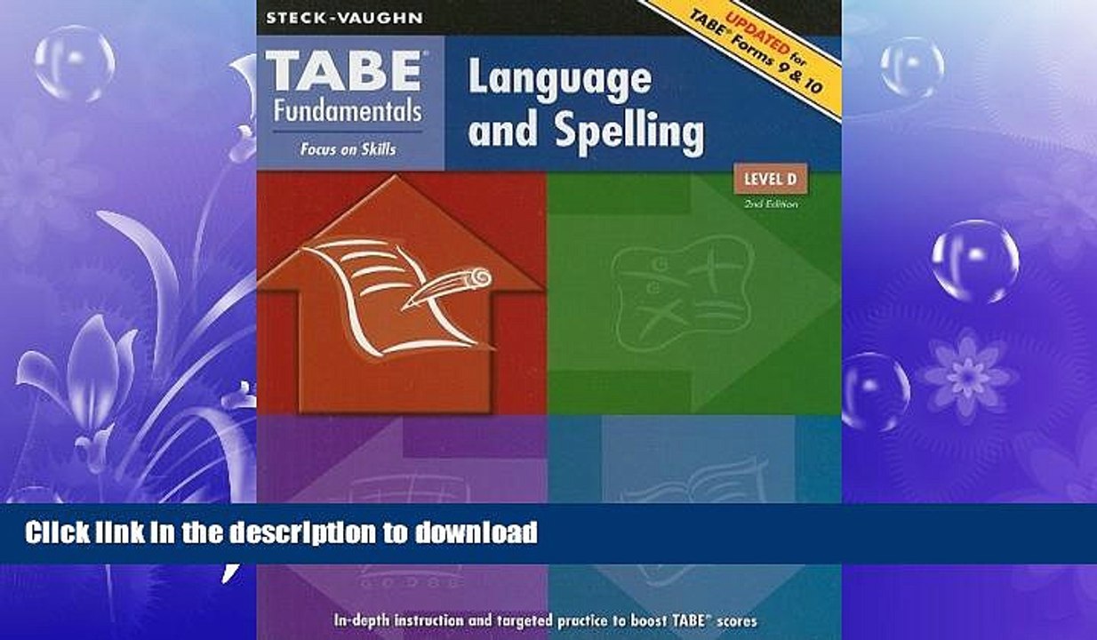 FAVORITE BOOK  TABE Fundamentals: Student Edition Language and Spelling, Level D Language and