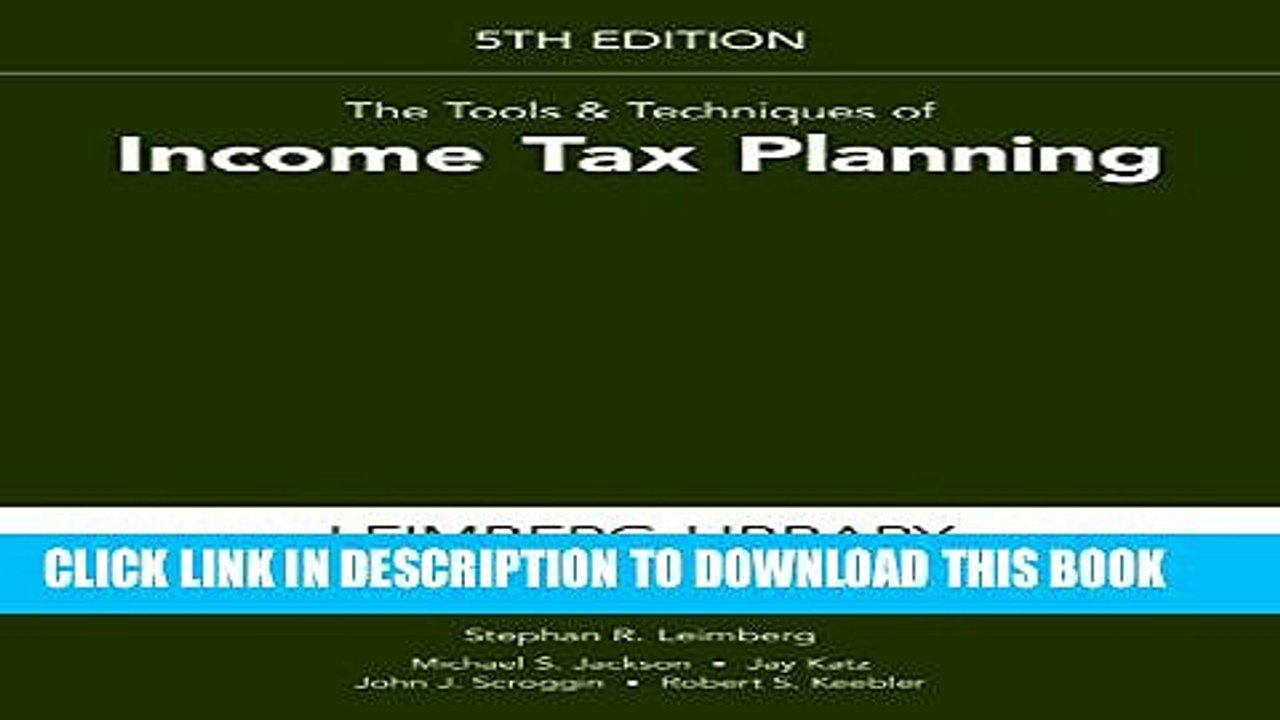[PDF] The Tools   Techniques of Income Tax Planning, 5th Edition Full Online