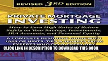 Collection Book Private Mortgage Investing: How to Earn High Rates of Return Safely on Your