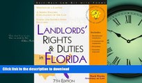 READ THE NEW BOOK Landlords  Rights   Duties in Florida: With Forms (Legal Survival Guides) READ