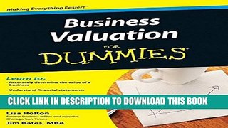 New Book Business Valuation For Dummies