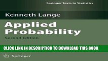 Collection Book Applied Probability (Springer Texts in Statistics)