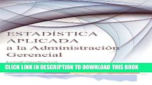 New Book EstadÃ­stica Aplicada a la AdministraciÃ³n Gerencial (Spanish Edition)