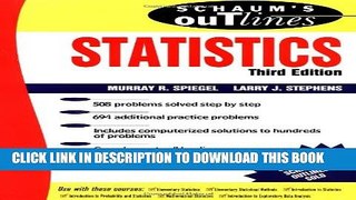 New Book Schaum s Outline of Statistics