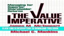 Collection Book Value Imperative: Managing for Superior Shareholder Returns