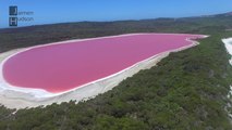 Mystérieux lac de couleur rose filmé par un drone en Australie