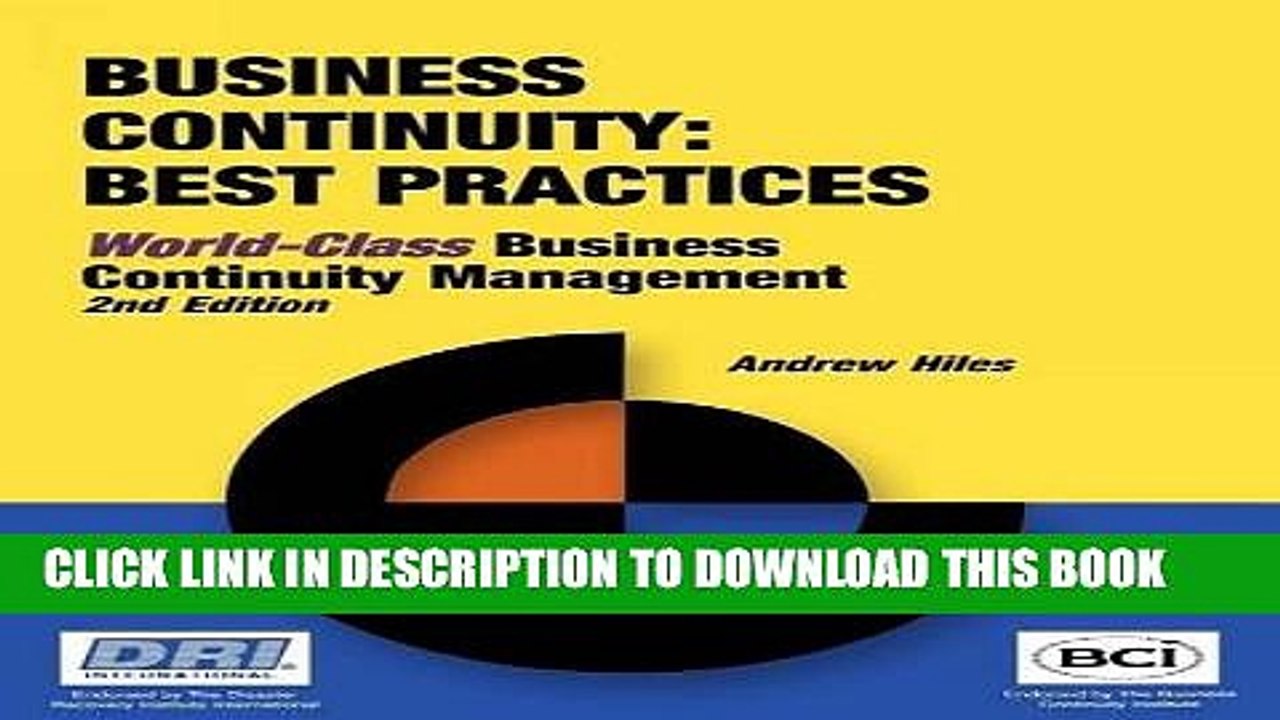 [PDF] Business Continuity: Best Practices--World-Class Business Continuity Management, Second