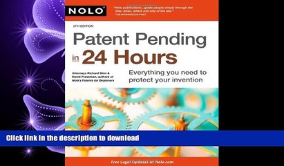 PDF ONLINE Patent Pending in 24 Hours FREE BOOK ONLINE