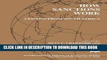 Collection Book How Sanctions Work: Lessons from South Africa (International Political Economy