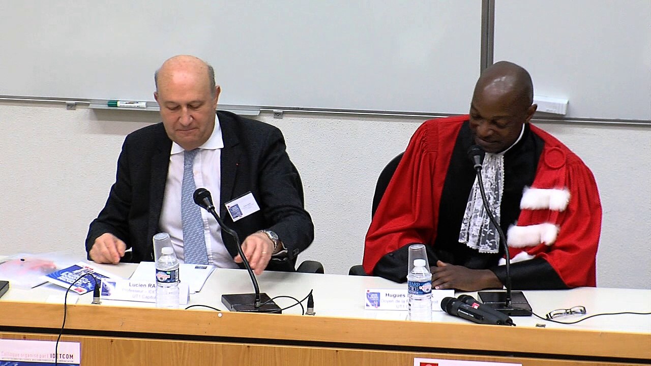01 - "Le spectre hertzien et son droit - Entre valorisation et optimisation" - colloque IDETCOM - Mots d'accueil, Hugues Kenfack, Doyen de la Faculté de Droit, Université Toulouse 1 Capitole