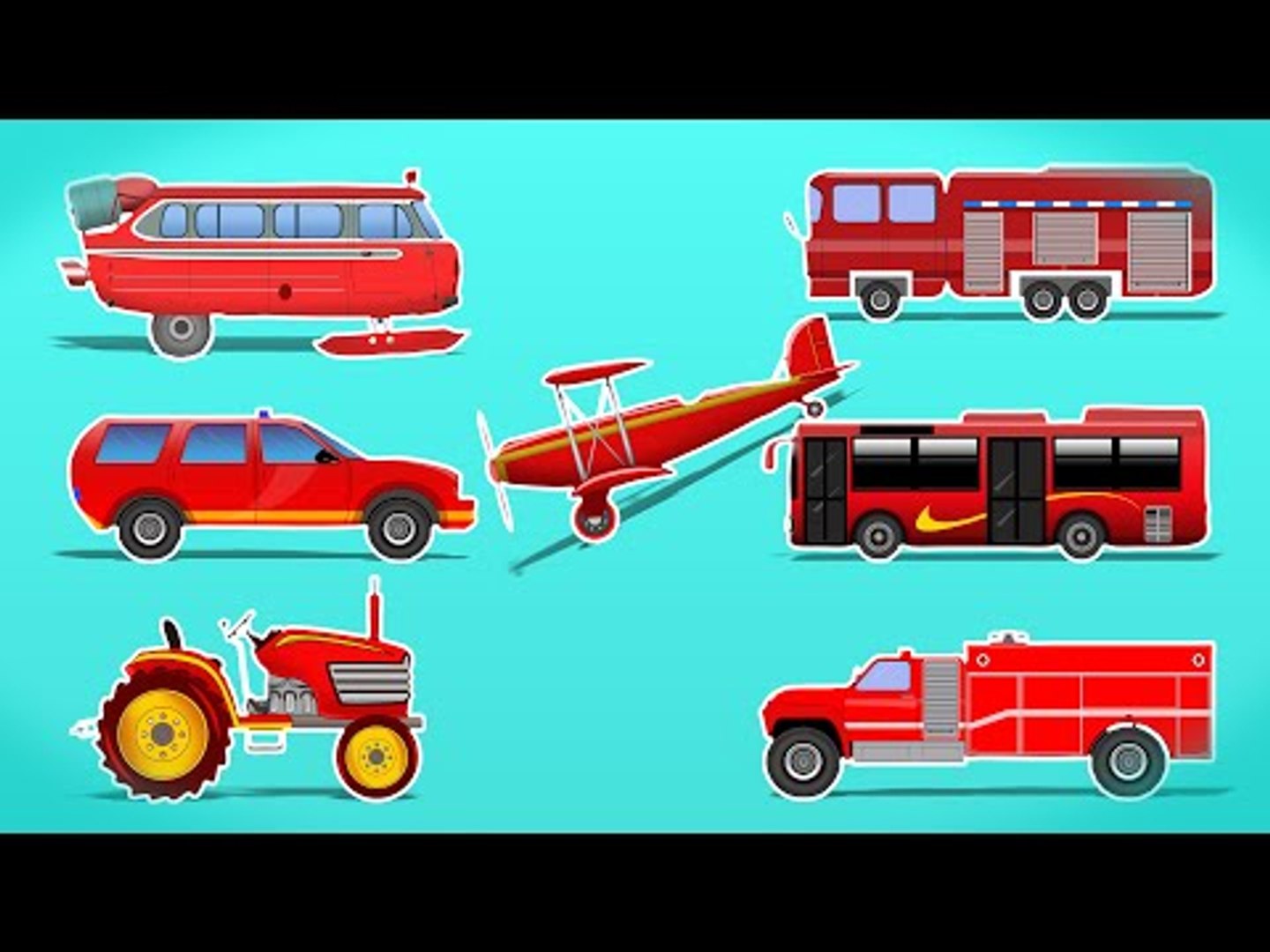 Learn Vehicles | Red Colors | Vehicles Series for Kids