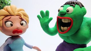 Hulk Gets Sick Needs Shot Superheroes in Real Life Play Doh Animation - Batman_Superman