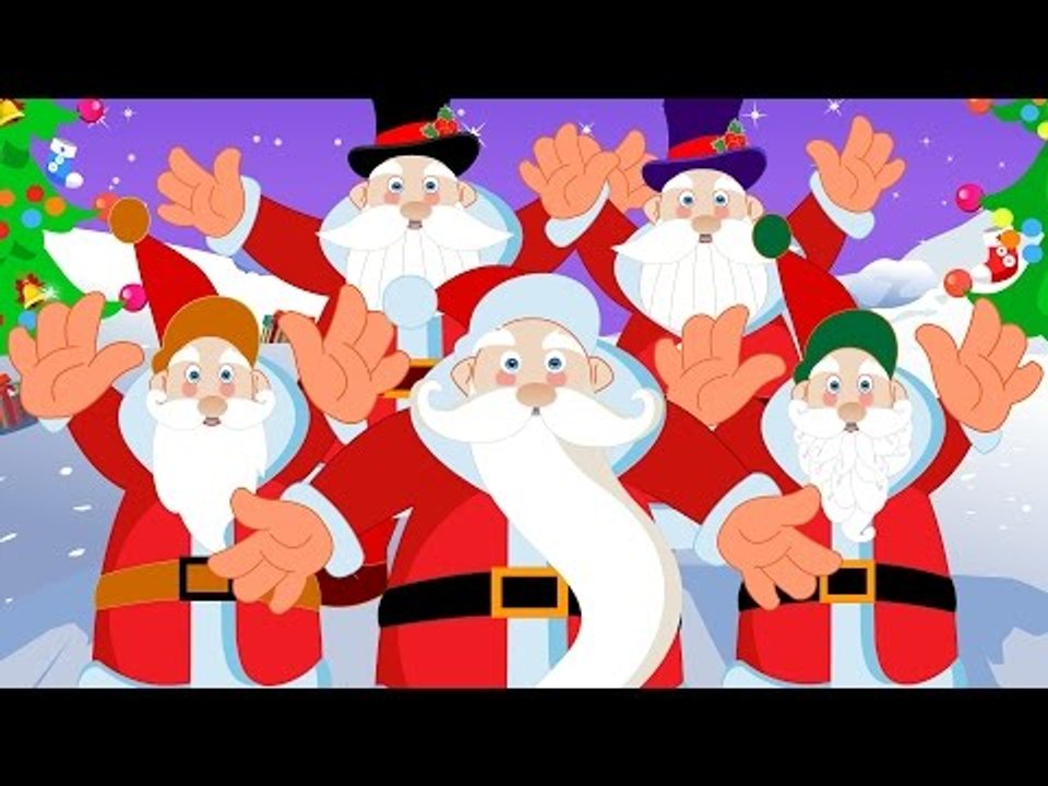 Five Little Santas | Five Fat Santas | Nursery Rhymes | Christmas Songs