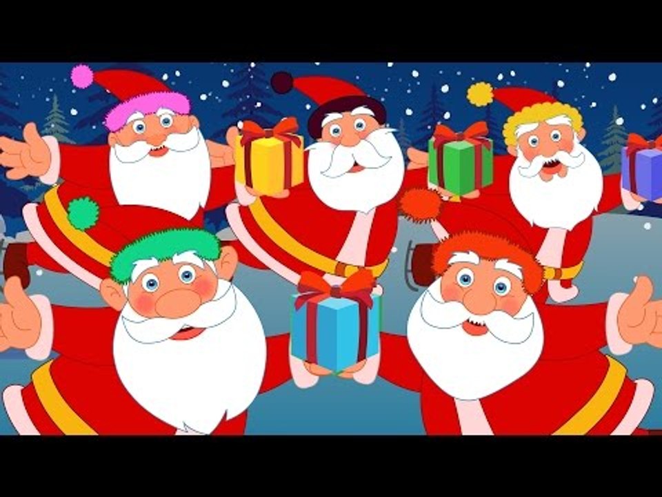 Five Fat Santas | Five Little Santas | Christmas Songs | Nursery Rhymes