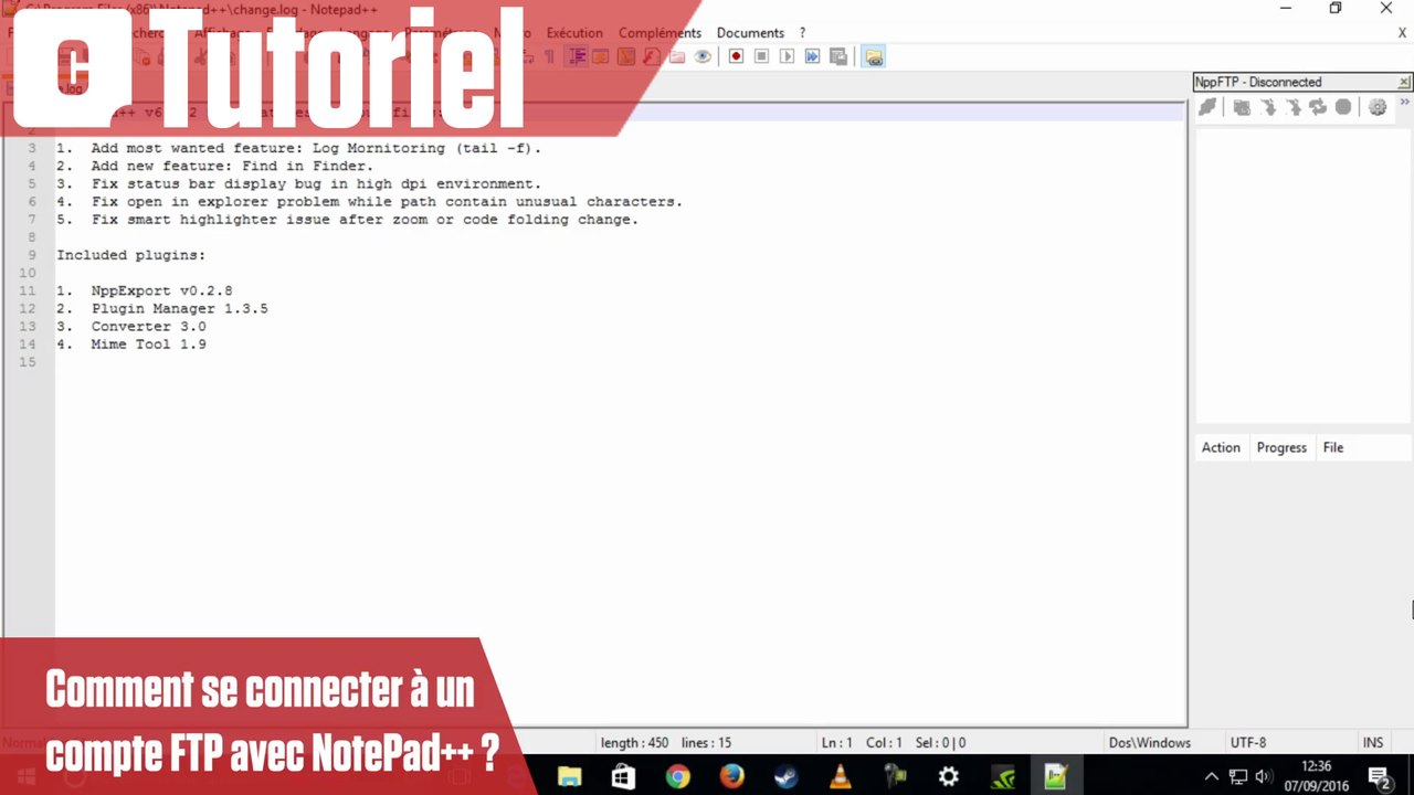 Comment se connecter à un compte FTP avec NotePad++ ?