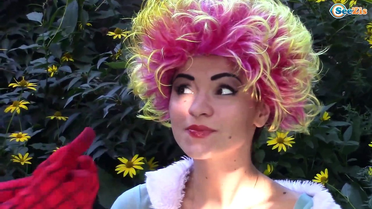 FROZEN ELSA CLOTHES PIN CHALLENGE with Spiderman In Real Life! w/ Maleficent Joker!