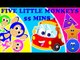 Five little monkeys rhymes | shape rhymes songs | wheels on bus nursery rhymes