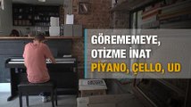 Görme engelli ve otizmli Batuhan Kil piyano, çello ve ud çalıyor