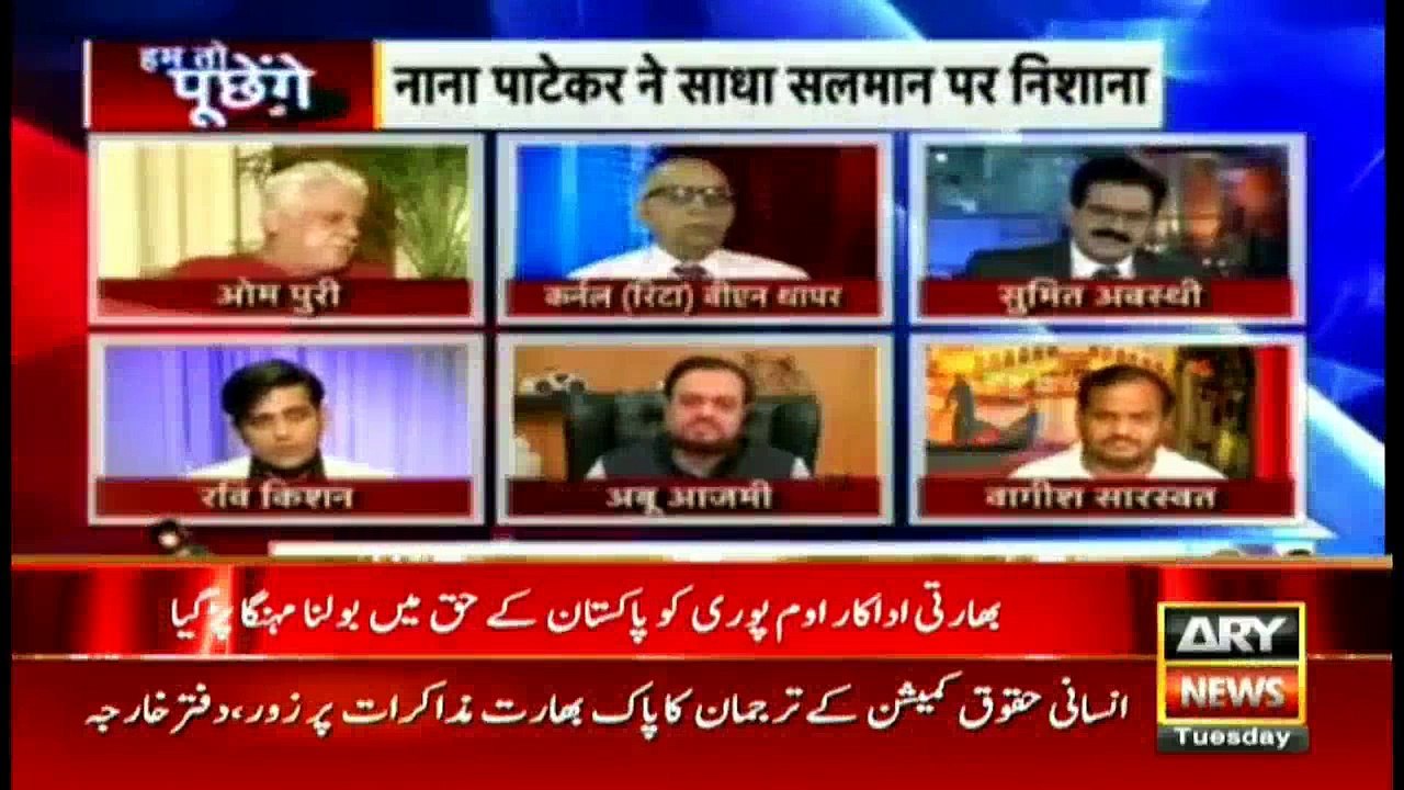 Case lodged against Indian Actor Om Puri for raising voice in support of Pakistani actors