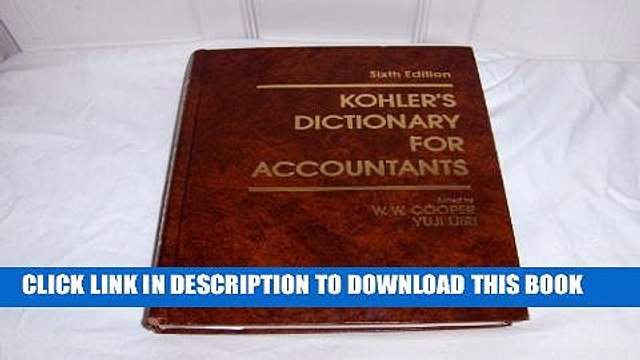 [PDF] Kohler s Dictionary for Accountants Popular Online