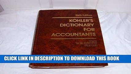 [PDF] Kohler s Dictionary for Accountants Popular Online