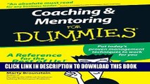 New Book Coaching and Mentoring For Dummies