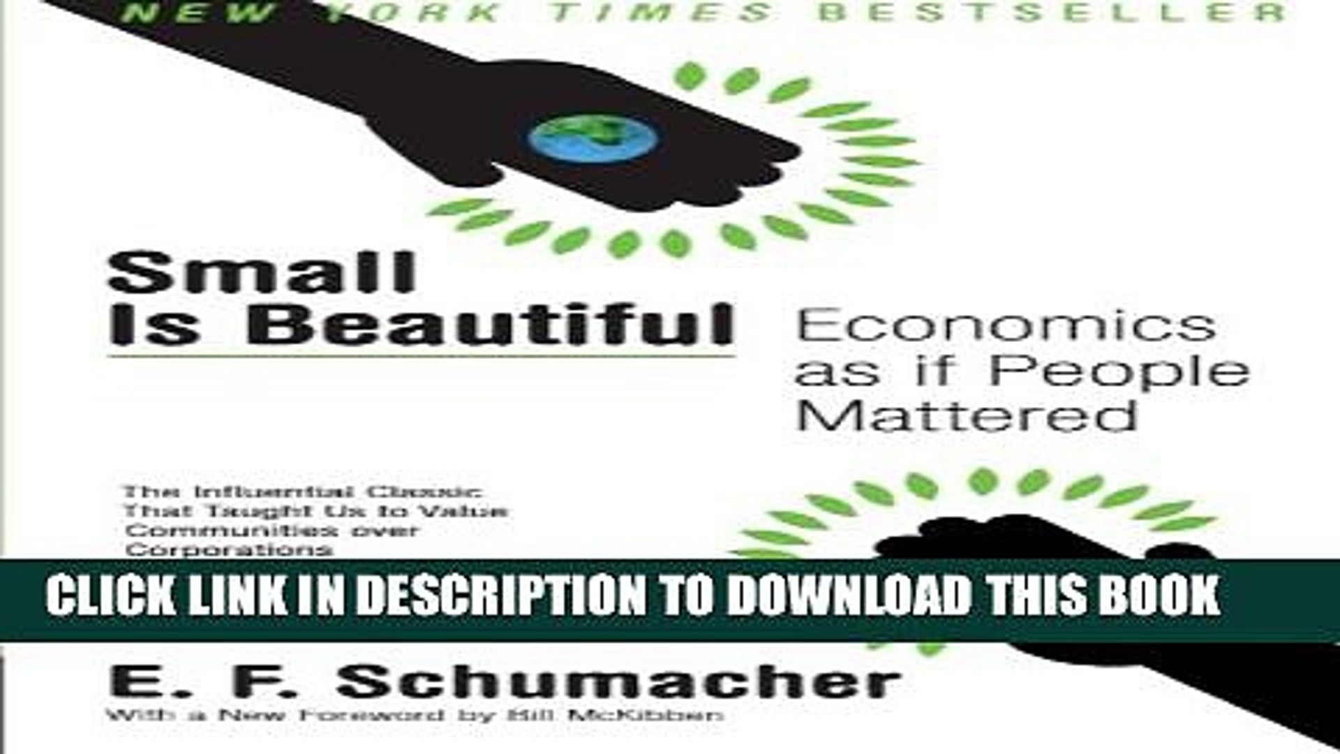 Collection Book Small Is Beautiful Economics As If People Mattered Video Dailymotion